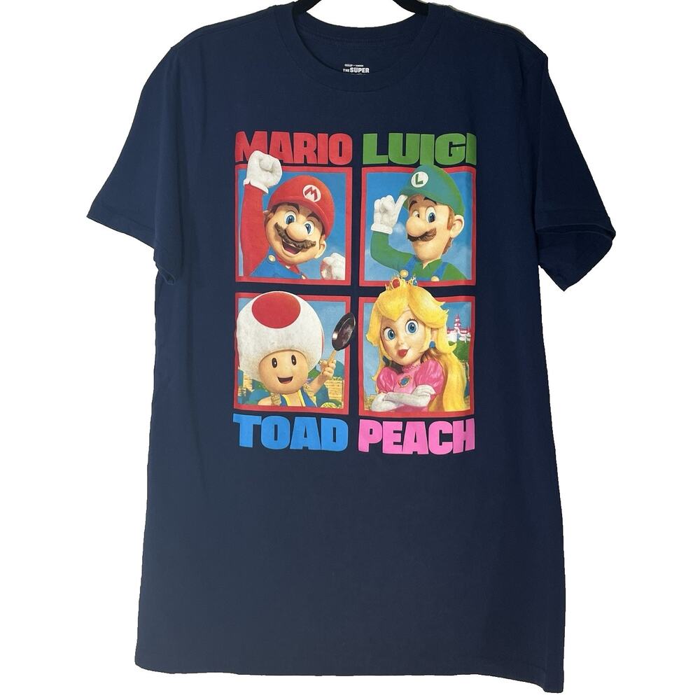Super Mario Bros Movie Graphic T Shirt Youth M NWOT